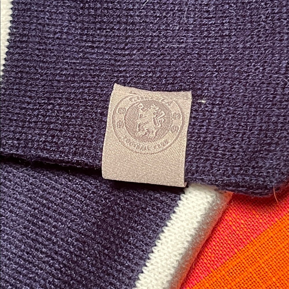 Chelsea FC Navy and White Striped Scarf - Picture 2 of 4